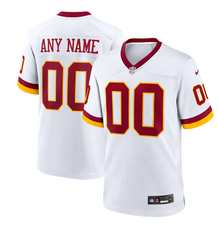 custom Men Washington Commanders white Nike NFL 2026 Alternate Game Jersey 041700